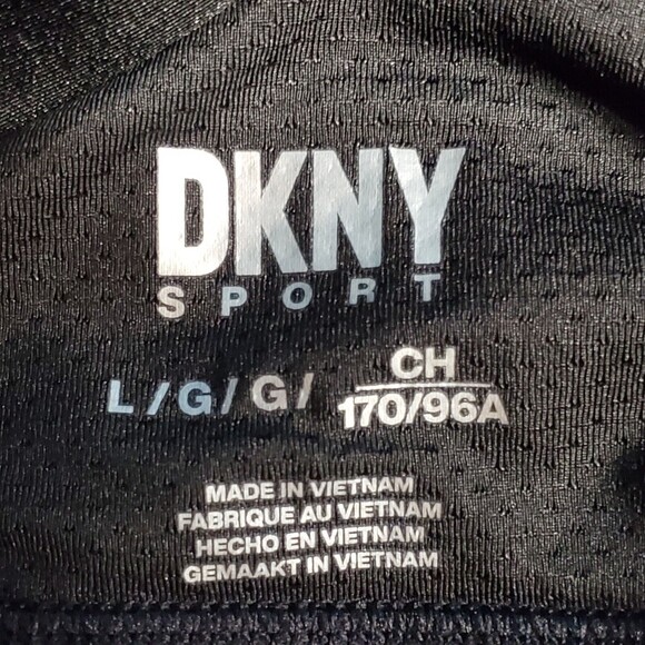 DKNY Swoop Neck Althletic Sports Bra - Black Model# 170/96A - Picture 6 of 8